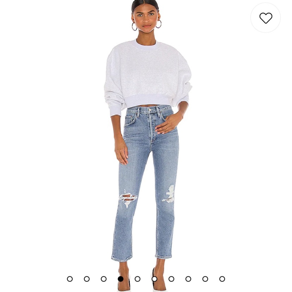 Agolde Riley High Rise Straight Leg Crop - Whiplash sz 25